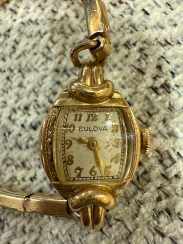 Vintage Bulova Fifth Ave New York 1930s Gold Watch And Case
