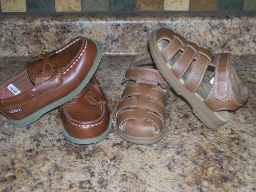 BOYS SIZE 8 TODDLER SHOES Carters Slip On Loafers Children's Place Sandals