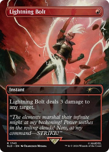Lightning Bolt - Marvel's Storm Foil Secret Lair MTG | eBay