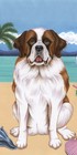 Saint Bernard Summer Fun Beach Towel