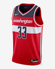 Nike Men's 2Xl Dri-Fit Washington Wizards Kuzma Icon Edition Nba Swingman Jersey