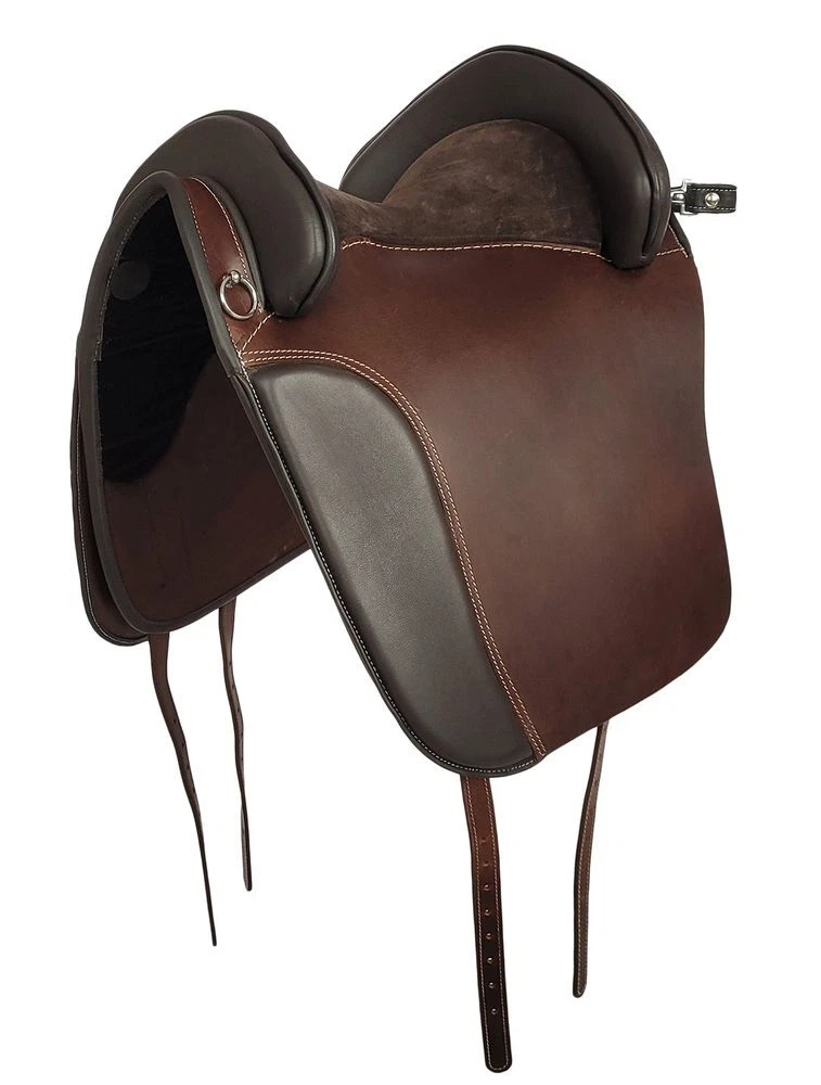 Selle De Saut Cheval Cuir Marron – Contact étroit Qualité Supérieure – Alfalah International
