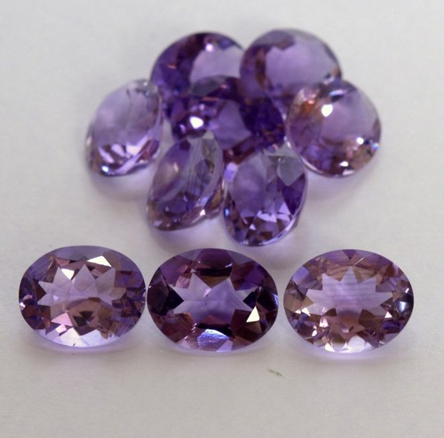 Certified Natural Amethyst Oval Cut 11x9 mm Lot 10 Pcs 30.20 Cts Loose Gemstones - Picture 3 of 6