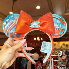 Disney- Parks Rare Magic Kingdom Tomorrowland Minnie Mickey Mouse Ears Headband