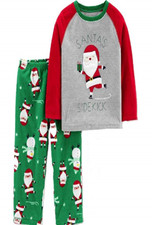 Just One You by Carter's Santa's Sidekick 2 Piece Fleece Pajama Set- Holiday