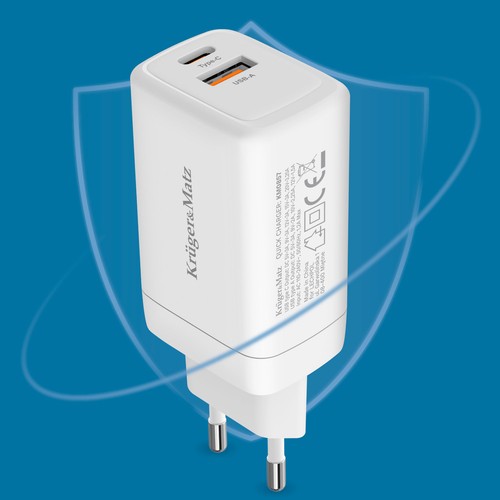 Szybka ładowarka sieciowa 65 W GaN Power Delivery Quick Charge Kruger&Matz - Zdjęcie 12 z 12