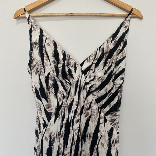 Lover The Label Size AU10 US6 Zebre Silk Slip Dress RRP$425 Zebra Asymmetric - Picture 5 of 19