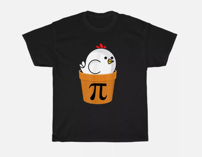 Chicken Pot Pi Day Science Math Teacher 3.14 March 14th T-shirt Unisex Size All