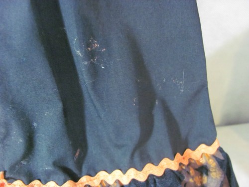Girls' 4-6? Handmade Black Halloween Dress w/ Orange Rickrack, Glitter Pumpkins - Picture 11 of 12
