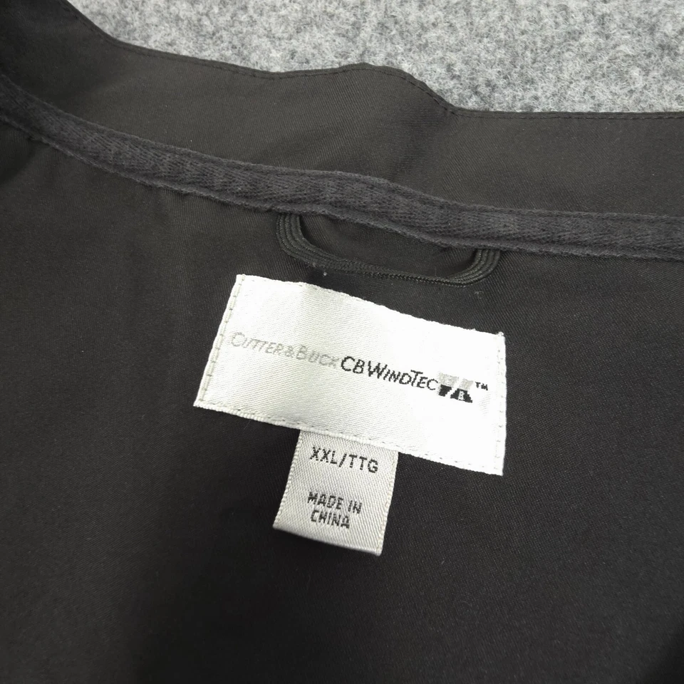 Cutter & Buck vest Mens 2XLARGE Black Golf V Neck Sleeveless windtec Size 2XL - Image 4 of 4