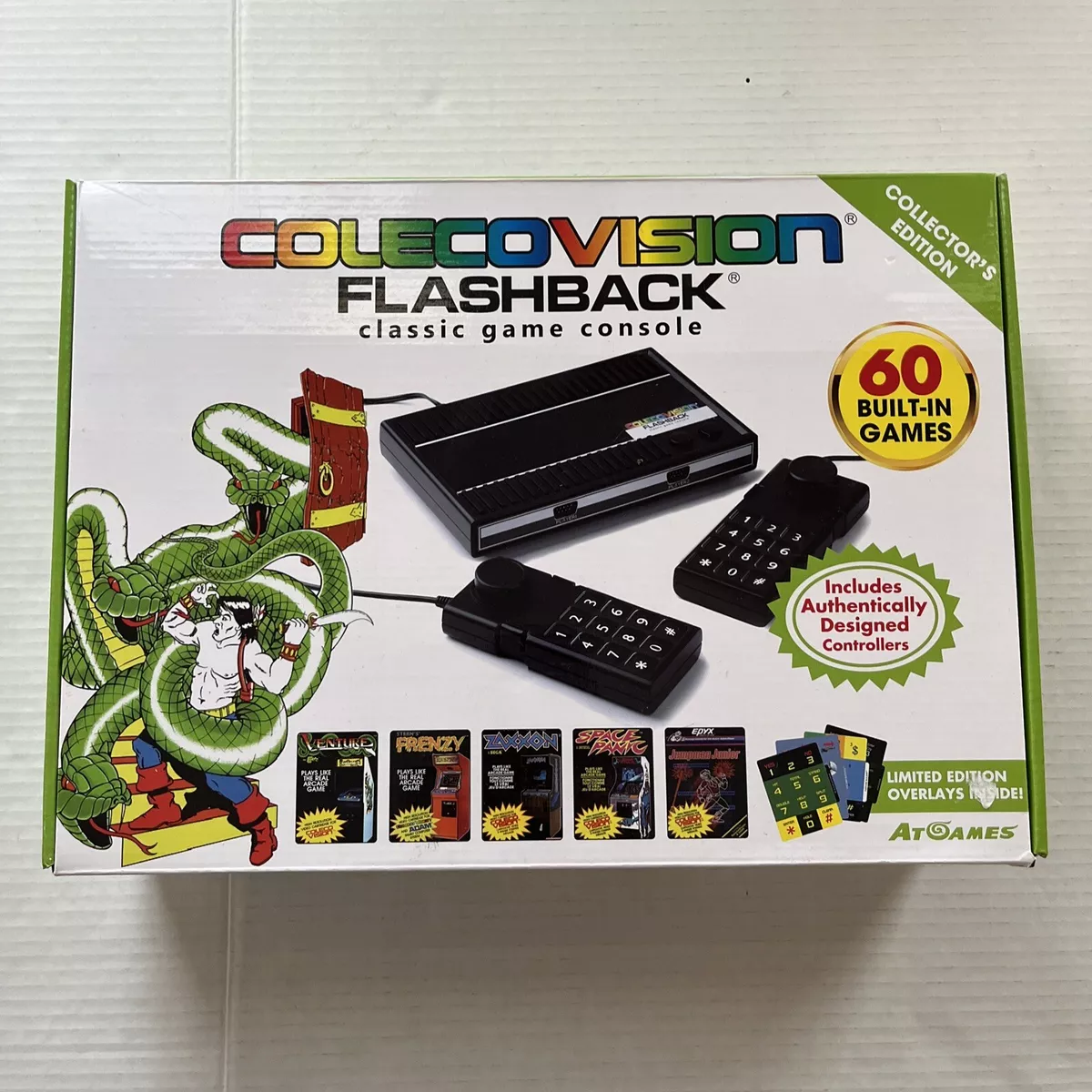 Colecovision Flashback Classic Game Console 60 Games TESTED Missing Overlays