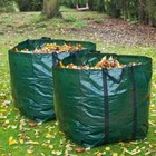 2 Large Garden Bags Refuse Sacks 74L Green Handles Grass Leaves Mud Heavy Duty