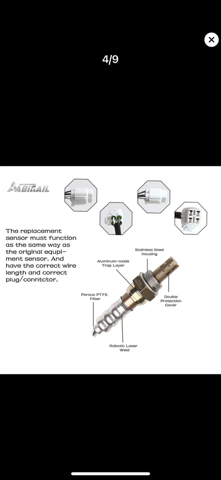 Sensor de oxígeno O2 A13469x aguas abajo repuesto para Subaru Forester 1999-2004... Foto 4 de 4