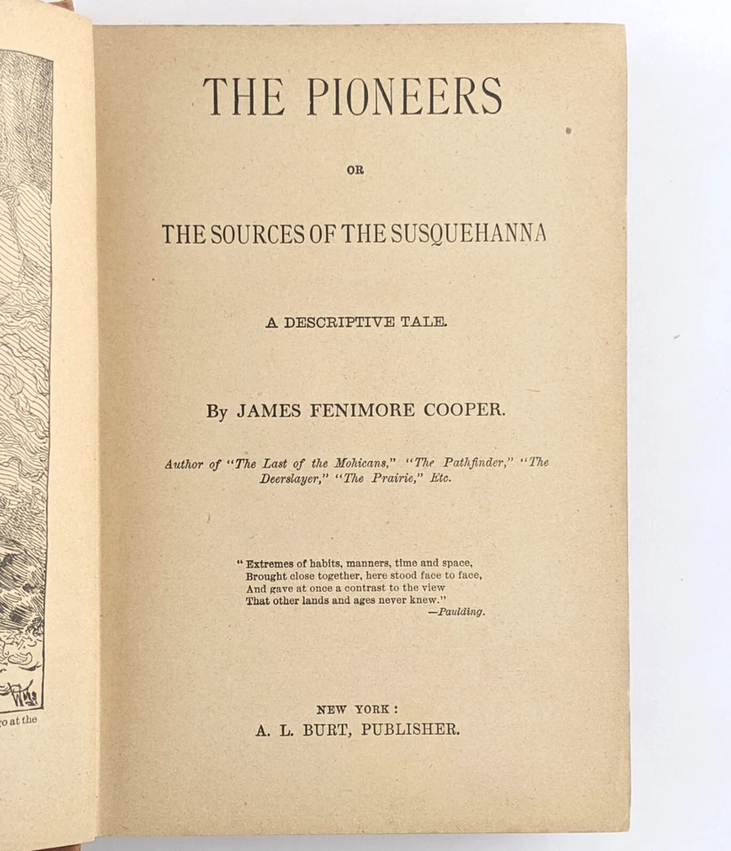 The Pioneers by James Fenimore Cooper - Undated, A. L. Burt Publisher - Image 3 of 4