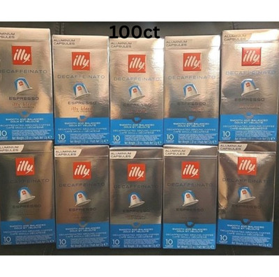 Illy Decaffeinato Espresso Single-Serve Coffee 100ct Capsules Pods