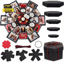 Explosion Gift Box, Handmade Exploding Photo Album Preassembled Surprise Picture