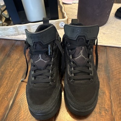 Jordan Air Jordan 4 Black Solid Mid Top Lace-Up Athletic Sneakers FQ3950-001