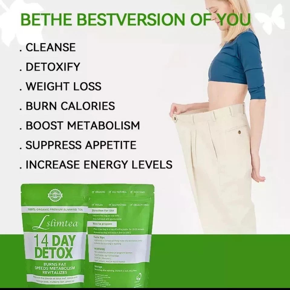 2 paquetes de té verde de hierbas té adelgazante té pérdida de peso más rápida Foto 2 de 3