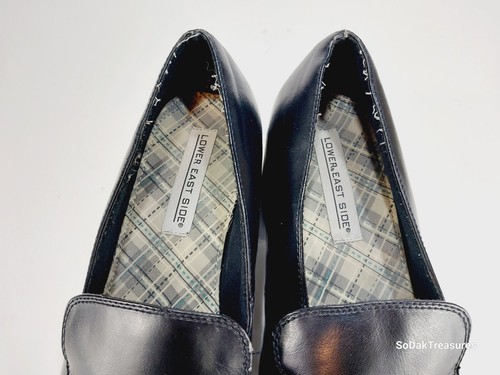 Vintage Lower East Side schwarze klobige Plateauschuhe aus Kunstleder Größe 10 - Bild 3 von 10