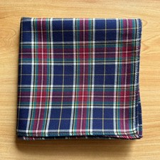 HANDKERCHIEF VINTAGE PLAIDS  CHECKS PLAIN MEN'S COTTON POCKET SQUARE 20" B1154
