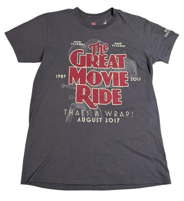 Disney Parks The Great Movie Ride Wrap 2017 Passholder T-Shirt Adult Medium Grey