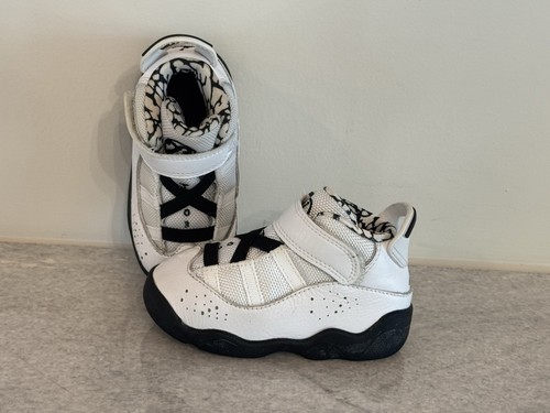 Nike Air Jordan 6 Rings ‘Black Motorsport’ 323420-107 Sneakers (Toddler Size 9C)