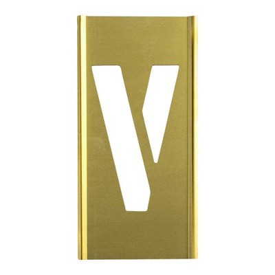 C.H. HANSON  Stencil Sort-1 In. Brass Gothic V 900H44