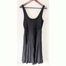 American Eagle Outfitters Black Stretchy Tank Sleeveless Lined Midi Dress Large