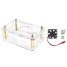 DIY Acrylic Protective Case Shell With Heat Cooling Fan Kit for Orange pi 4 LTS