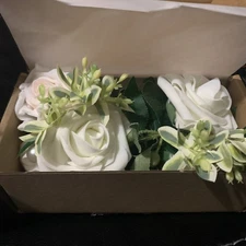 Ling's Moment 4pcs Wedding Wrist Corsage Artificial Flowers, Homecoming, Prom