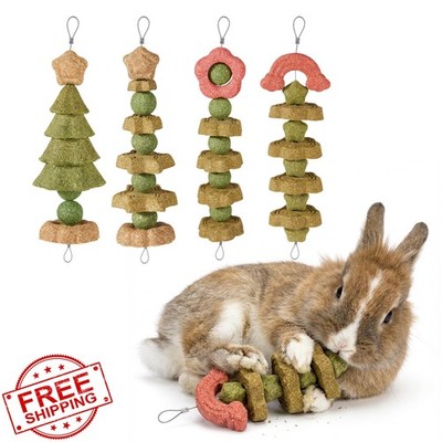 Rodizoo Rabbit Chew Toys 4pk, Hay/Veg, Guinea Pig, Hamster