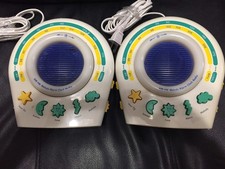 Lot of 2 Vtg. RadioShack Rise'nShine Clock Radio 12-1599. 1 Works and for Parts