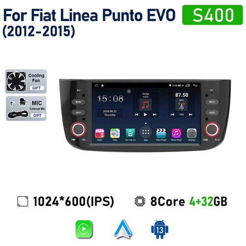 For Fiat Linea Punto EVO Multimedia GPS Navigation Car Radio Video Screen Auto - Picture 8 of 39