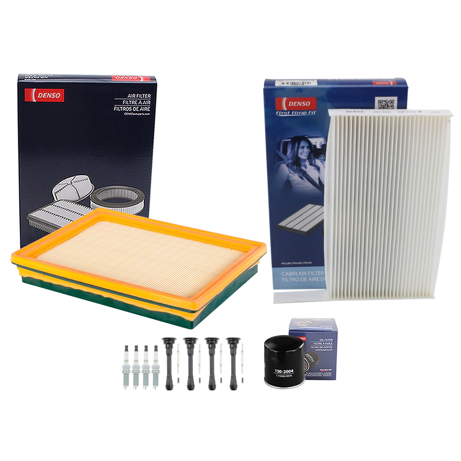 Denso Tune Up Kit NGK 4 Spark Plug  Boot Kit for Sentra 1.8 L4 MRA8DE FWD Sedan