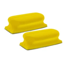 2 Dura-Gold Rectangle 4" x 1-3/4" Hand Sanding Block Base Handle, Hook & Loop