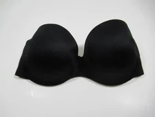 Warners Cushioned Underwire Strapless Bra 36D Black 01693