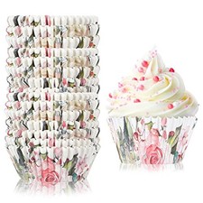 Gerrii 300 Ct Floral Cupcake Liners Baking Cups for Party Decor