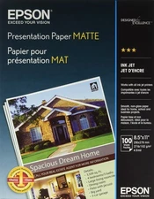 100 Count 8.5x11 Inch Matte Coated Inkjet Paper for Flyers Newsletters Graphics