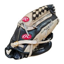 Rawlings Baseball/Softball Glove RBG4 13" Black  Gray Leather Right Hand Throw