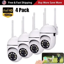 4-Pack Wireless 5G WiFi Security Camera System Smart Outdoor Night Vision 1080P