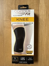 Copper Fit WorkGear Knee Compression Sleeve Unisex Large 14"-16" Pro Grade Tough