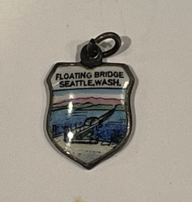Vintage Seattle floating bridge charm,  Fritz Reu