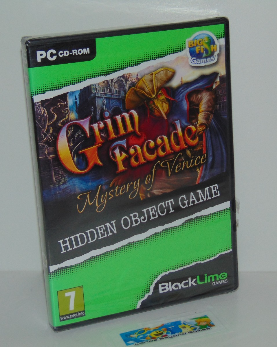 Grim Facade Mystery of Venice PC CD-Rom Black Lime Hidden Object Game New Sealed