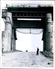 Oahe Dam Sibert Engineer Dream Building City English Channel Bridge 8X10 Photo