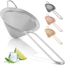 Zulay Kitchen 304 Stainless Steel Fine Mesh Strainer For - Silver 