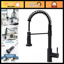 Oil Rubbed Bronze Kitchen Faucet with Pull Down Sprayer, Modern Design, Easy Ins