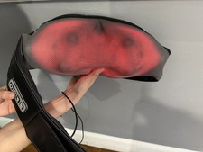 Heated Electric Neck, Shoulder  Back Massager Black Corded Kneading Mesh