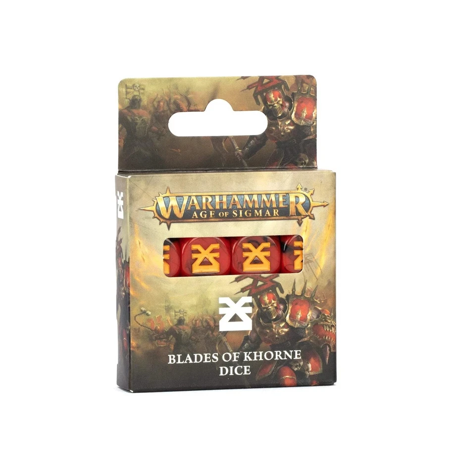 GAMES WORKSHOP Warhammer Age of Sigmar: Blades of Khorne Dice - Brand New