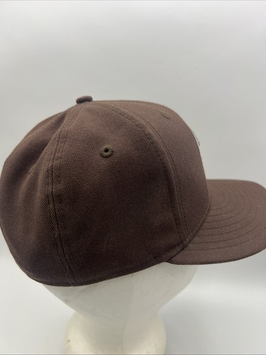 New Era 59Fifty San Diego Padres Hat Cooperstown Swinging Friar 7 Fitted Brown - Picture 5 of 13