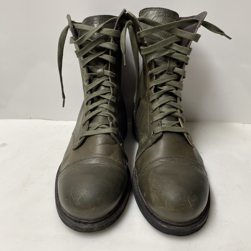 Diesel Men’s Green Olive Cassidy Leather Combat Boot US Size 11 - 第 2/12 張圖片